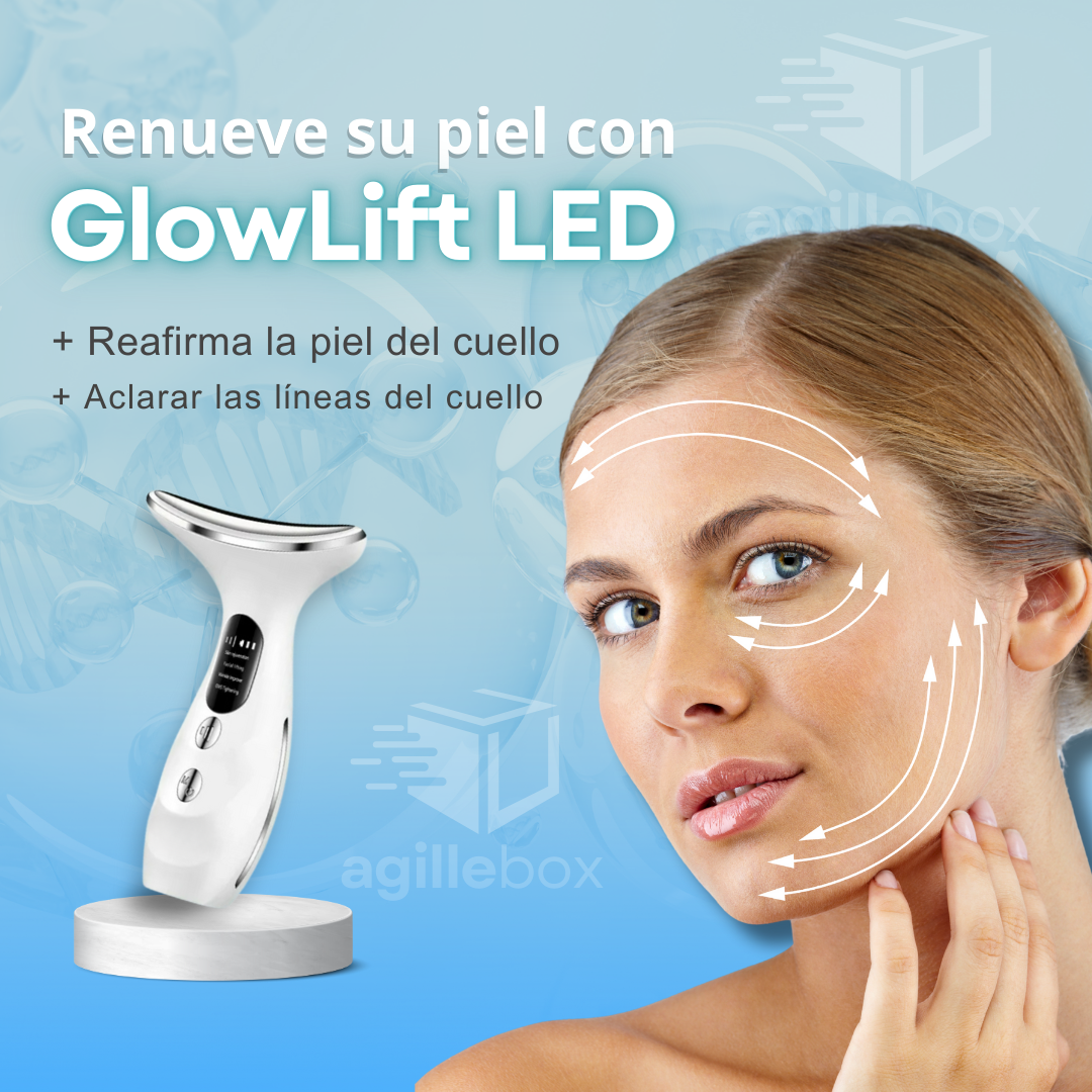 Masajeador facial EMS con fototerapia para papada y arrugas - GlowLift LED